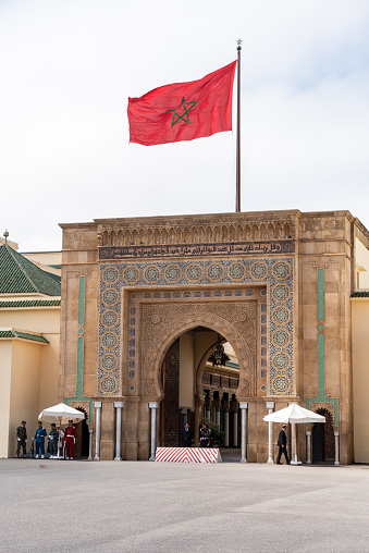 Main entrance of the Royal Palace in Rabat, Morocco