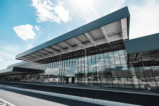 Brand new passenger terminal at the airport.