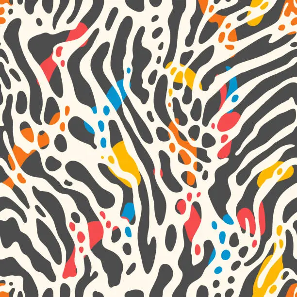 Vector illustration of abstract zebra print  2 color2