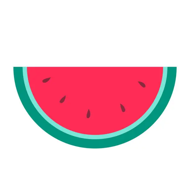 Vector illustration of Vector watermelon illustration on white background