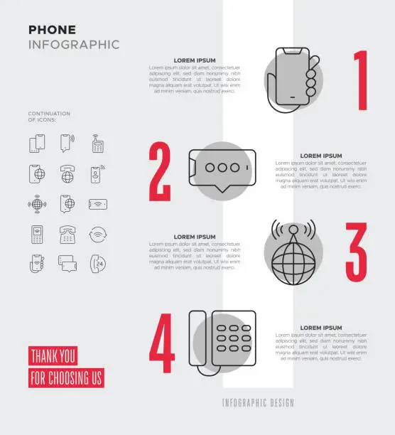 Vector illustration of Phone Infographic