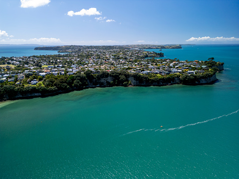 Aerial Auckland Coastline, New Zealand
