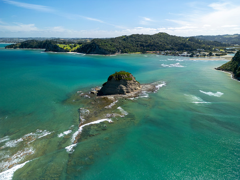 Aerial Auckland Coastline, New Zealand