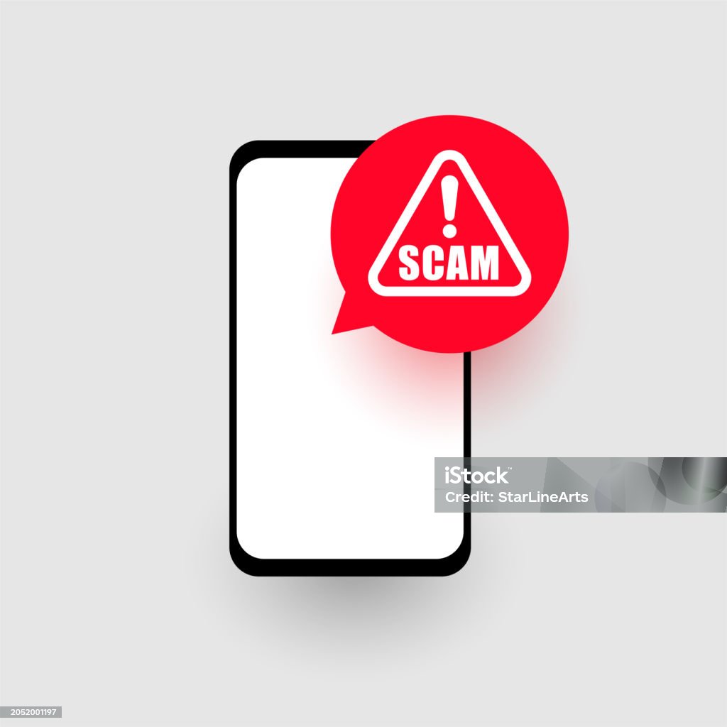 Alarm Scam Scam Alert Caution Background Keep Your Mobile Data Secure Stock ...