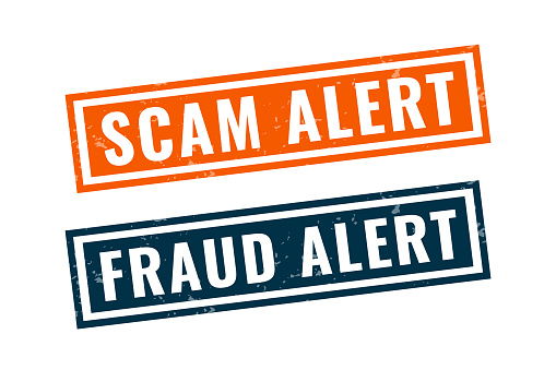 fraud and scam alert warning backgrounds for cyber security vector
