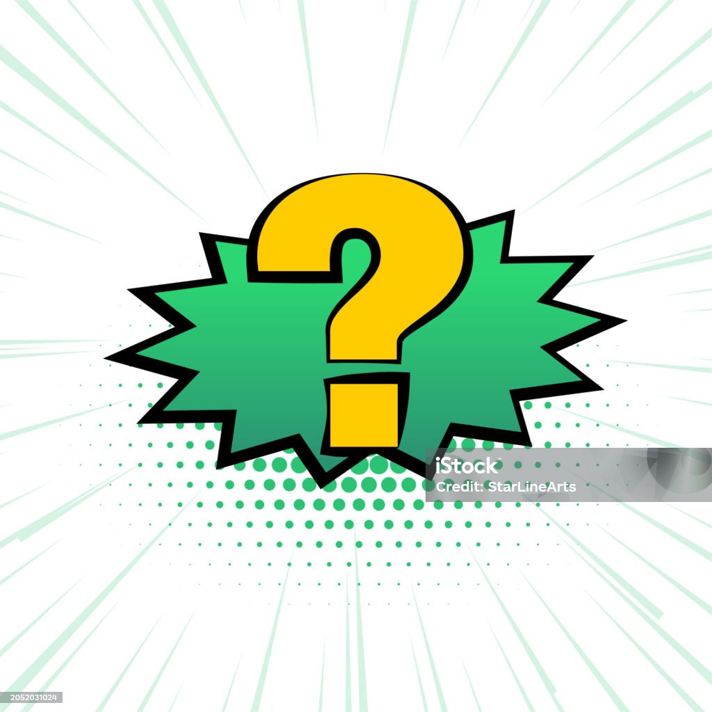 Capm Comic Question Comic Style Question Mark Symbol Background For Social Talk Or Speech ...