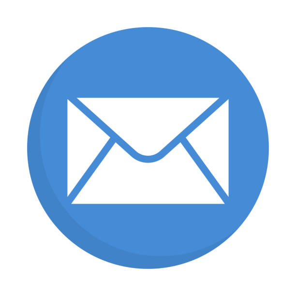 Blue mail icon. Mail button. Vector. Blue mail icon. Mail button. Editable vector. e mail stock illustrations
