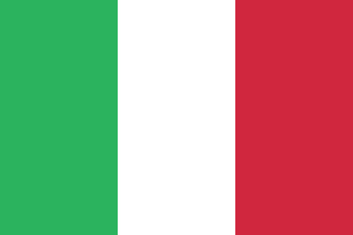 The flag of Italy. Flag icon. Standard color. Standard size. A rectangular flag. Computer illustration. Digital illustration. Vector illustration.