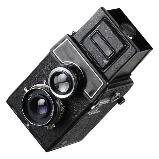 istock Realistic camera isolated on transparent background.fit element for electronic scenes project. 2052152696