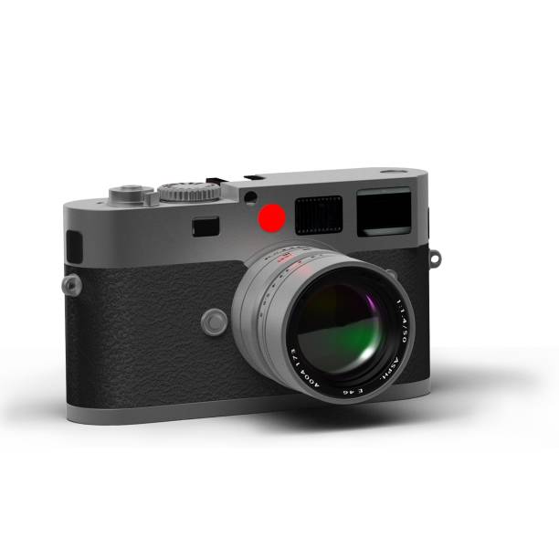 istock Close up view camera SLR isolated on white background. 2052153708