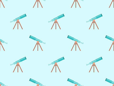 Telescope Pattern Raft Telescope Seamless Pattern Telescope On A Tripod Telescopes Of Various ...