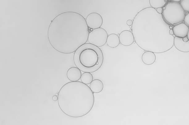 istock Silver-grey of oil and water bubbles created an art image 2052267347