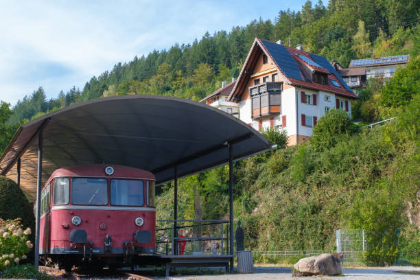 historic railbus in  Schiltach, Germany