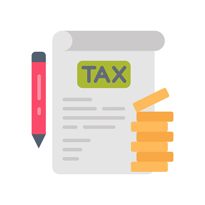 Tax icon in vector. Logotype