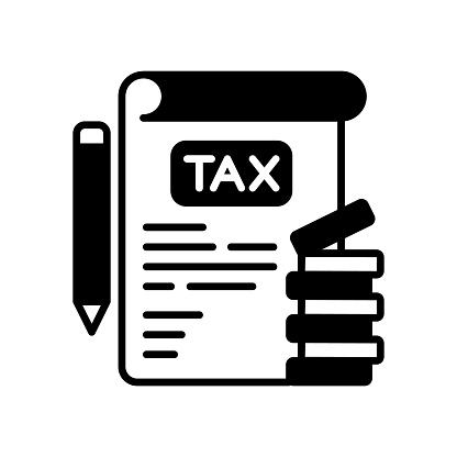 Tax icon in vector. Logotype