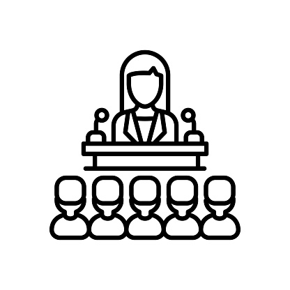 Conference icon in vector. Logotype