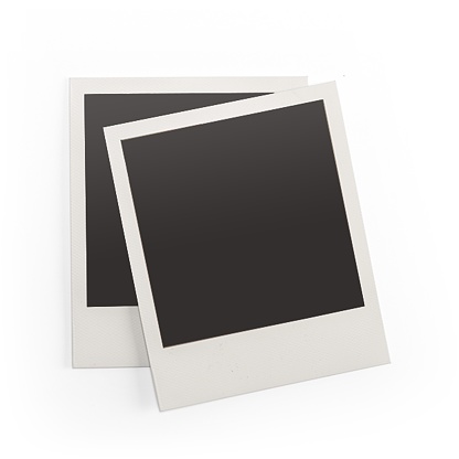 Blank vintage photo paper isolated