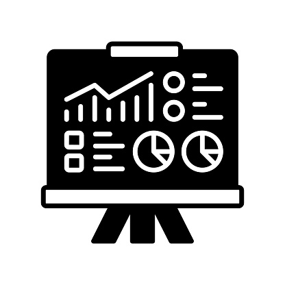 Presentation icon in vector. Logotype