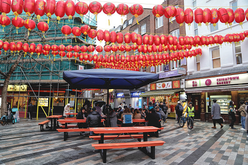 Newport Place in Chinatown, Soho, West End, Inner London, \