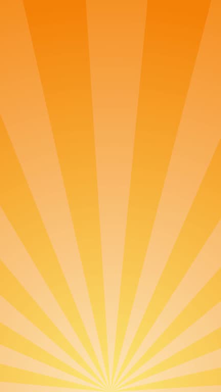 Looping clockwise half sunburst background (orange) [vertical video]