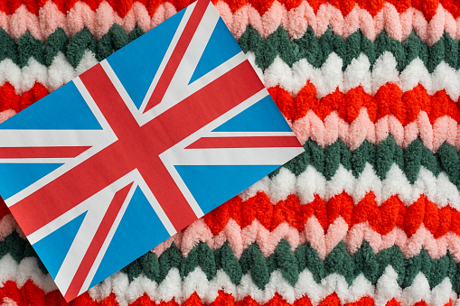 Abstract Flag of Great Britain made of particular