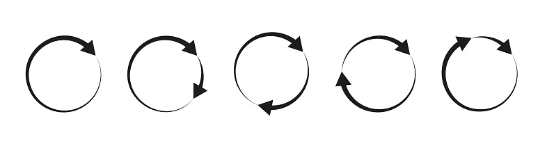 Arrow Rotation Animation Round Arrows Set Isolated Rotate Arrow And Spinning Loading Symbol ...