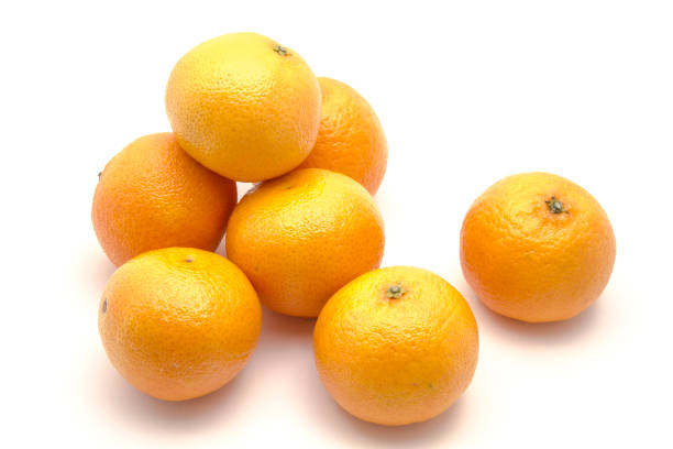 A close-up of fresh oranges placed on a vibrant blue background. The rich contrast between the bright orange fruit and the vivid blue surface highlights the freshness and appeal of the citrus, making it perfect for use in food and drink-related marketing, healthy lifestyle promotions, or vibrant product designs