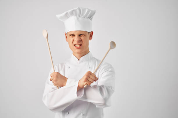 istock male chef uniform kitchen supplies professional work staff 2052580145
