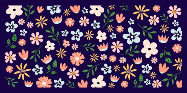 Vector illustration of Beautiful vector floral background.