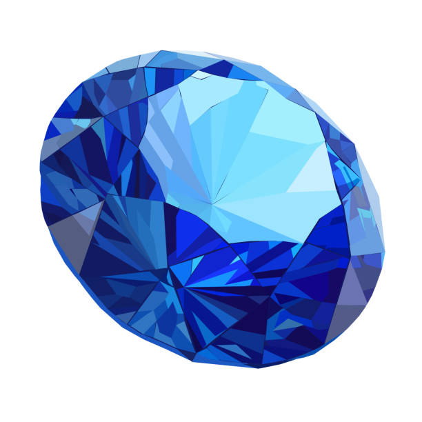 ilustrações, clipart, desenhos animados e ícones de vector brilhante brilho precioso brilho caro diamante pedra safira rubi cristal quilate azul pérola azul brilha forma redonda em um fundo branco - diamond gem sapphire ruby