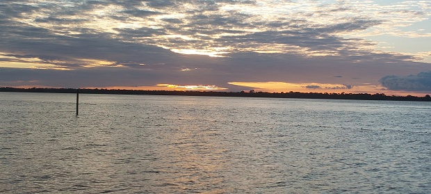 a late afternoon at Tucano beach in Portel, Pará, Brazil