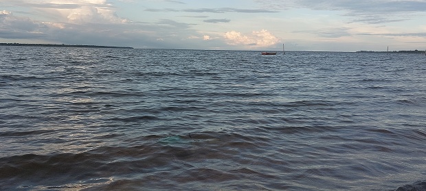 a late afternoon at Tucano beach in Portel, Pará, Brazil