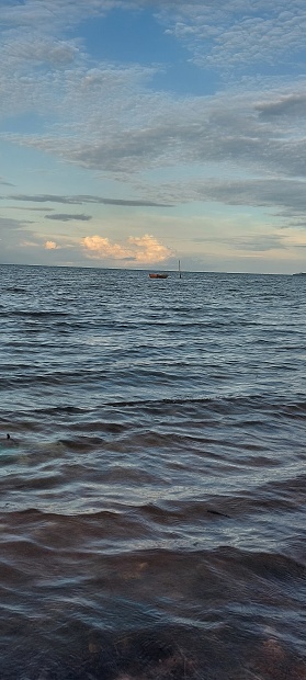 a late afternoon at Tucano beach in Portel, Pará, Brazil