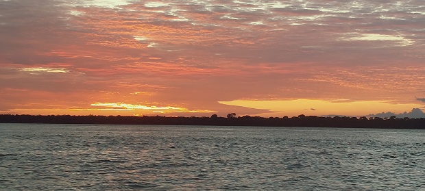 a late afternoon at Tucano beach in Portel, Pará, Brazil