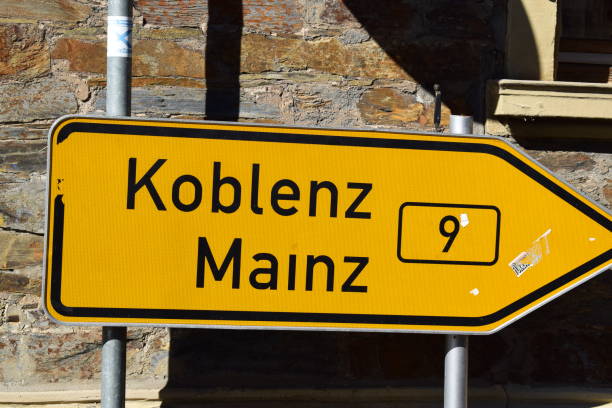 istock road sign to Koblenz and Mainz 2052645795