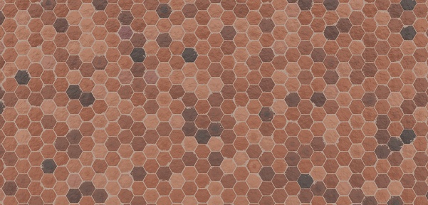 tiled floor Old floor background texture block texture stained tiles rough 3D illustration