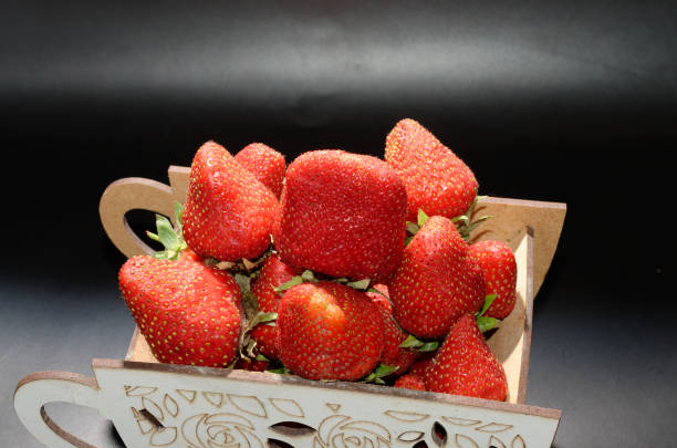 beautiful red, ripe strawberries.