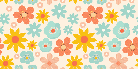 Floral seamless pattern. Vector design for paper, fabric, interior decor and other use