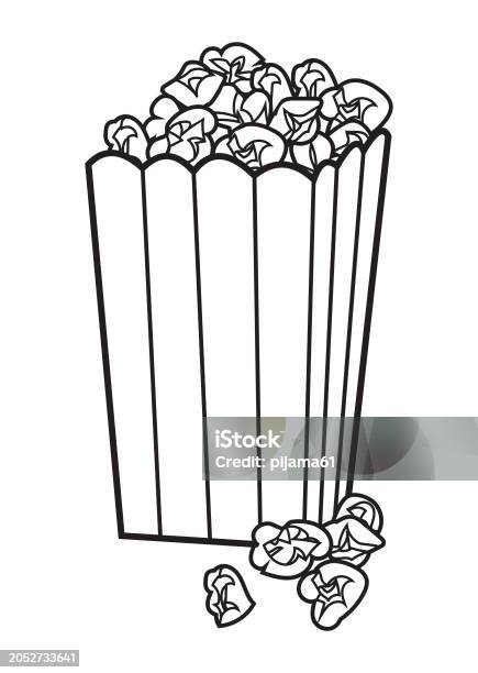Popcorn Hitam Kotak Popcorn Dan Latar Belakang Putih Ilustrasi Stok - Unduh Gambar ...