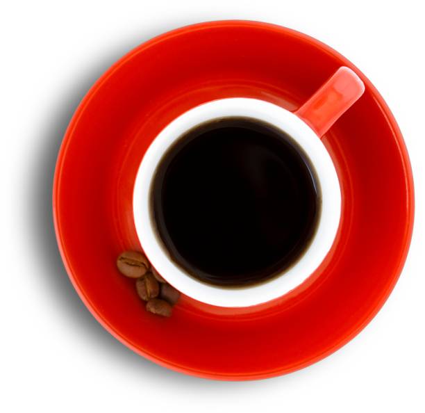 istock Hot coffee drink close up view on small plate fit for your drink concept. 2052736762