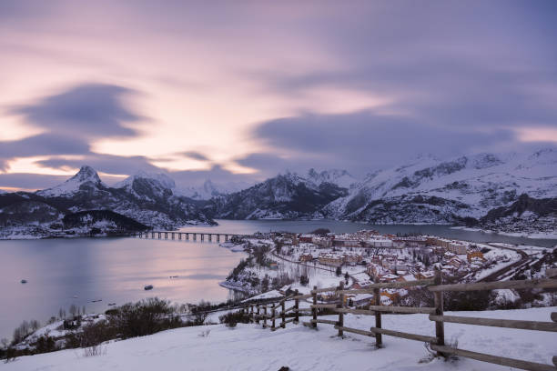 istock The sunset and the snow 2052737277