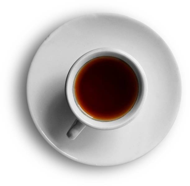 istock Hot coffee drink close up view on small plate fit for your drink concept. 2052742017