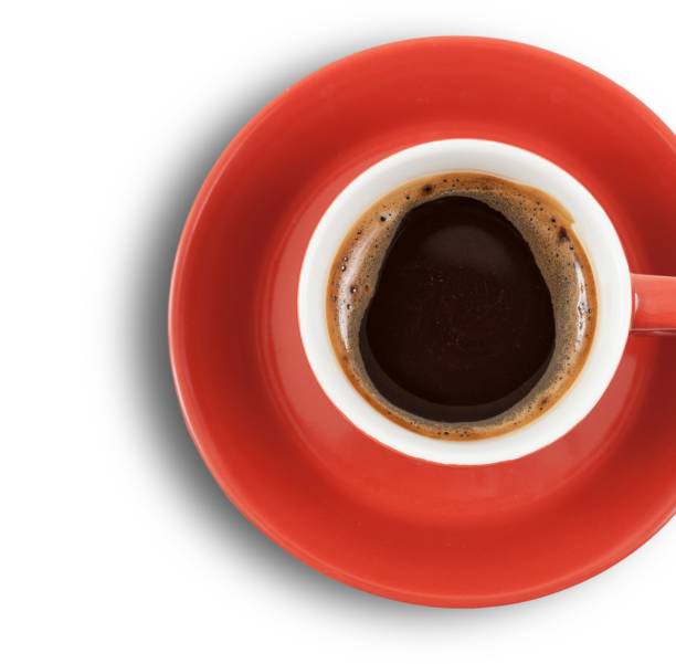 istock Hot coffee drink close up view on small plate fit for your drink concept. 2052742314