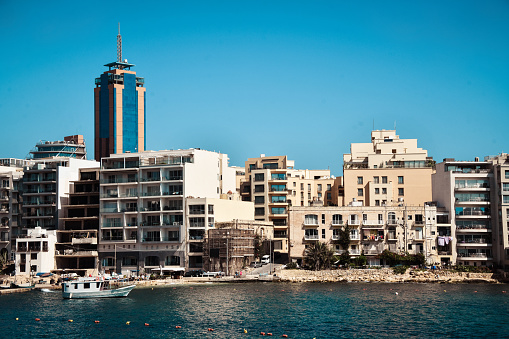 Buildings Of Spinola Bay In Malta
