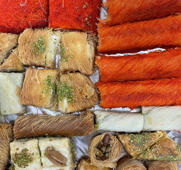 istock Assorted Middle Eastern Baklava Delights. A Colorful Array of Sweet, Nutty Pastries 2052842972