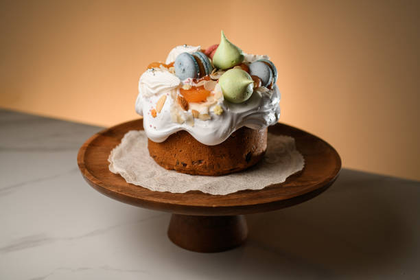 Simple wooden stand enhances the Easter presentation