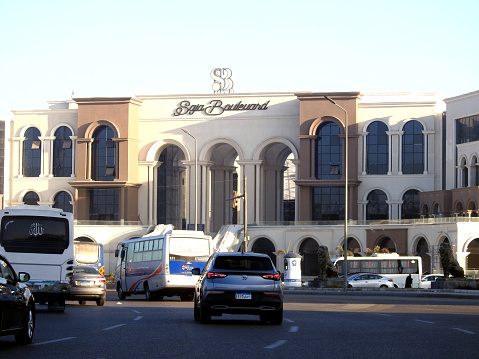 Cairo, Egypt, December 16 2023: Saja Boulevard Mall in New Cairo city, near Rehab city, with an area of approximately 24000 m2, The new Saja mall with a very stylish modern design, selective focus