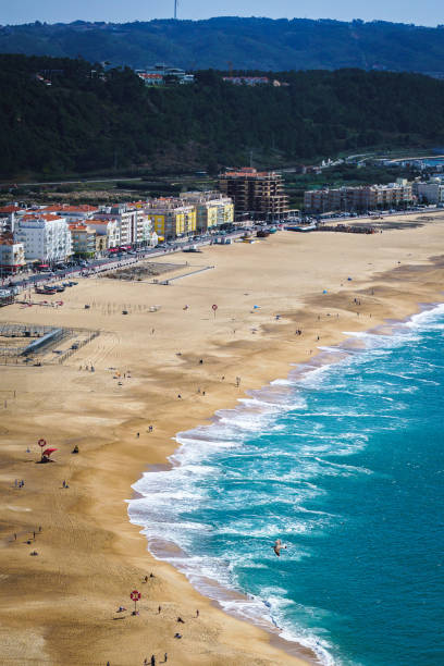 istock Top view of ocean sandy shore and waves. 2052942538