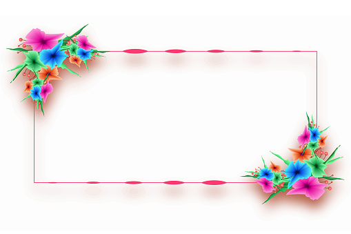 Vintage floral border. stock illustration