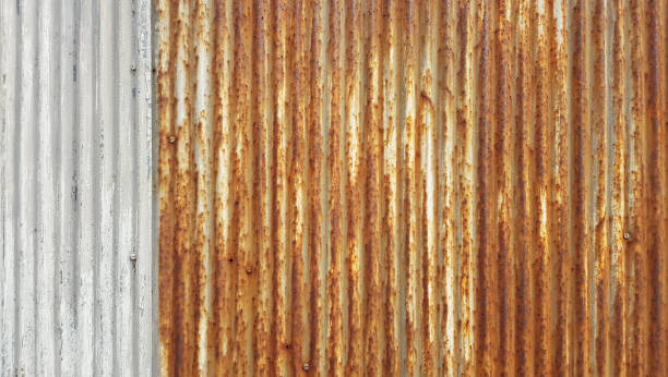 old rusty metal texture background - corrugated iron metal iron rusty zdjęcia i obrazy z banku zdjęć